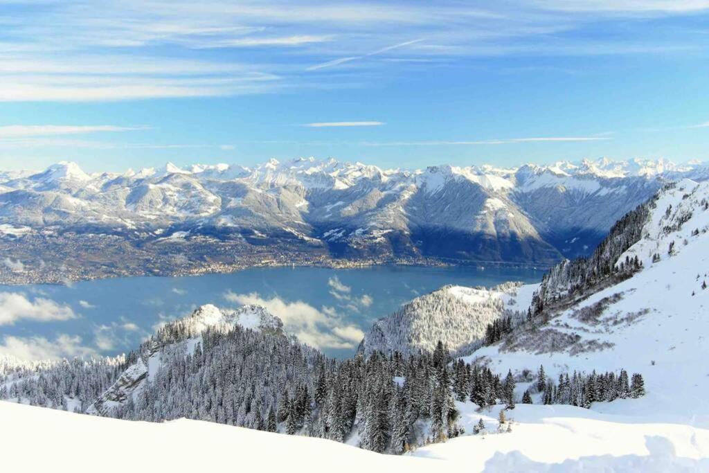 Duplex En Station Vue Sur Lac Leman Thollon-les-Memises Екстериор снимка