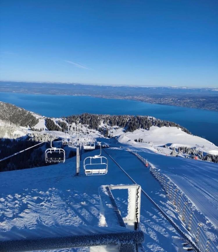 Duplex En Station Vue Sur Lac Leman Thollon-les-Memises Екстериор снимка