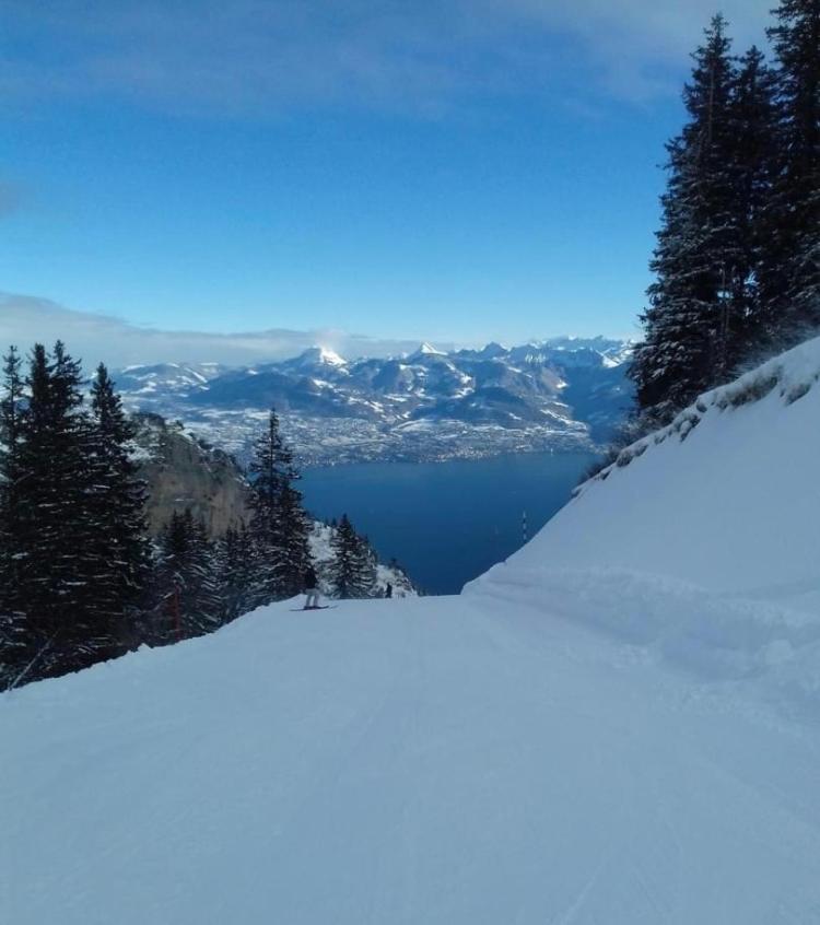Duplex En Station Vue Sur Lac Leman Thollon-les-Memises Екстериор снимка